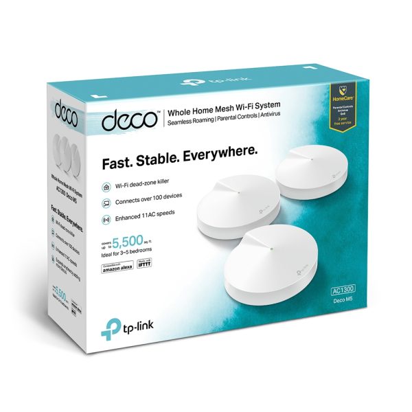 TP-Link Deco M5(3-Pack) AC1300 Whole-Home Mesh Wi-Fi System - Image 4