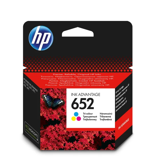 HP 652 |  Original |  Pigment-based ink |  Black | Cyan | Yellow |  HP |  - HP DeskJet Ink Advantage 1115 Printer (F5S21C) - HP DeskJet Ink Advantage 2135 All-in-One... |  Inkjet printing