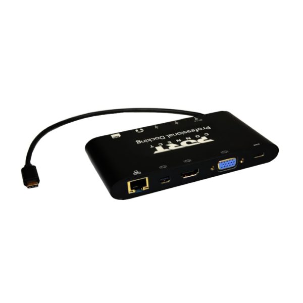 Port USB Type-C 3 x USB3.0,1 x Aux,12 x Micro+SD Card Reader,1 x Mini DP,1 x RJ45,1 x HDMI,1 x VGA,1 x Type-C PD Dock - Black