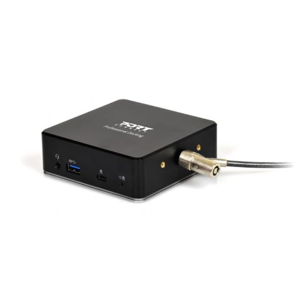 Port USB Type-C?to 1 x RJ45,2 x USB3.1 Gen1,2 x HDMI,1 x Type-C,1 x USB3.1 Gen1 , Apple Charging 2.4A,1 x Aux Dock - Black - Image 2