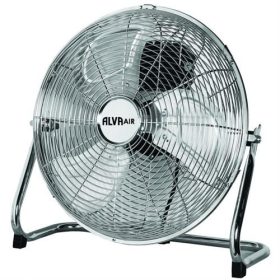 Alva Air 40cm Metal Floor Fan Chrome Silver