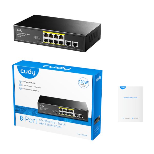Cudy 10-Port 10/100Mbps Unmanaged PoE+ Switch 120w - Image 5
