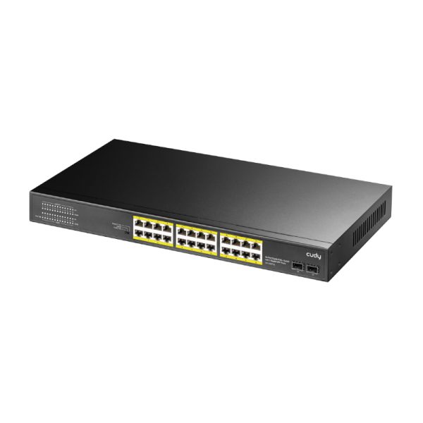 Cudy 24-Port BASE-T Gigabit,2-Port Gbe BASE-X SFP,PoE+ 200W Differential Mode 2KV, ESD 15KV, 300W Internal, Ver 2.0 - Image 2