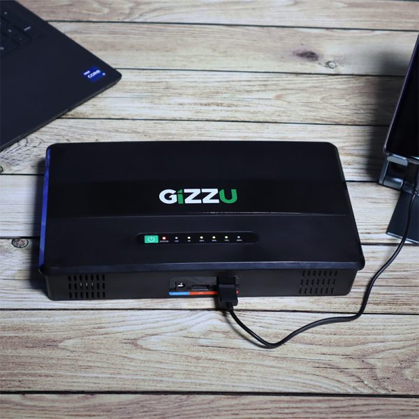 GIZZU 100W 46Wh 14400mAh Mini POE DC UPS - Black - Image 3
