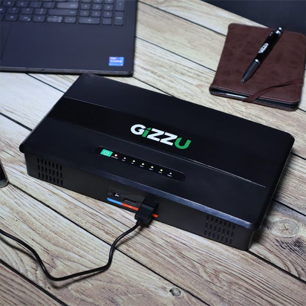 GIZZU 100W 46Wh 14400mAh Mini POE DC UPS - Black - Image 4