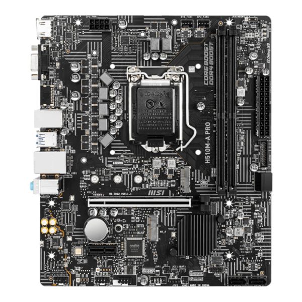 MSI H510M-A PRO Intel LGA1200 M-ATX Motherboard - Image 3