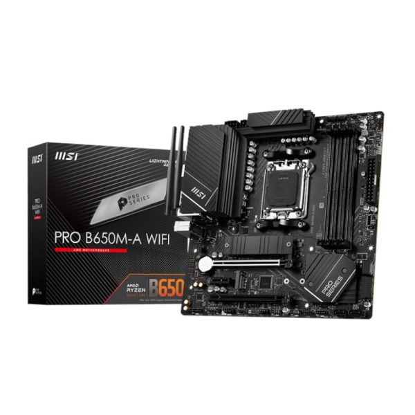 MSI PRO B650M-A WIFI AMD AM5 mATX Gaming Motherboard