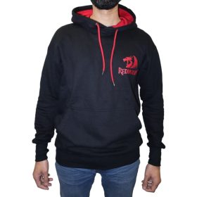 REDRAGON HOODIE WITH FRONT and BACK LOGO - BLACK - MEDIUM