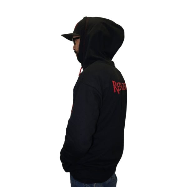 REDRAGON HOODIE WITH FRONT and BACK LOGO - BLACK - XXLARGE - Image 4