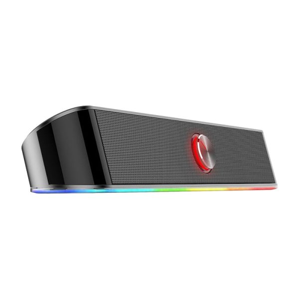 REDRAGON 2.0 Sound Bar ADIEMUS 2 x 3W RGB USB,Aux PC Gaming Speaker - Black - Image 4