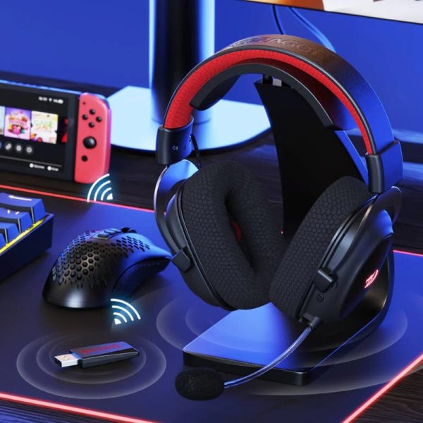 REDRAGON Over-Ear ZEUS-X Wireless RGB Gaming Headset - Black - Image 7