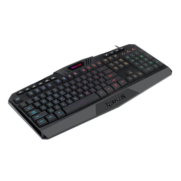 REDRAGON HARPE Membrane,RGB Backlit,12 Multimedia Keys,19 Non-Conflict Gang Keyboard - Black - Image 3
