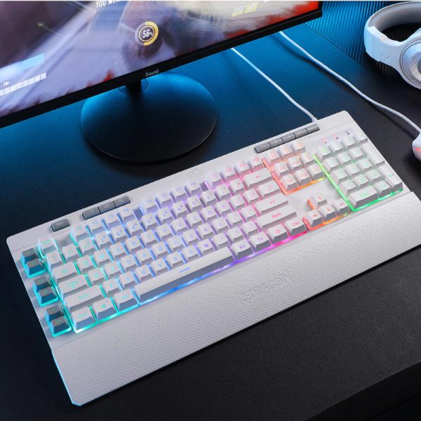 REDRAGON SHIVA Membrane Keyboard - White - Image 4