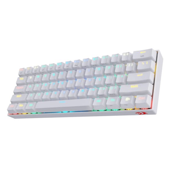 REDRAGON DRACONIC Mechanical 61 Key,Bluetooth 5.0,RGB 9 Colour Modes,Rechargable Battery,Type-C Charging Cable Gang Keyboard - White - Image 3