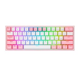 REDRAGON FIZZ PRO RGB 61 KEY Mechancal Wireless Gaming Keyboard ? White/Pink