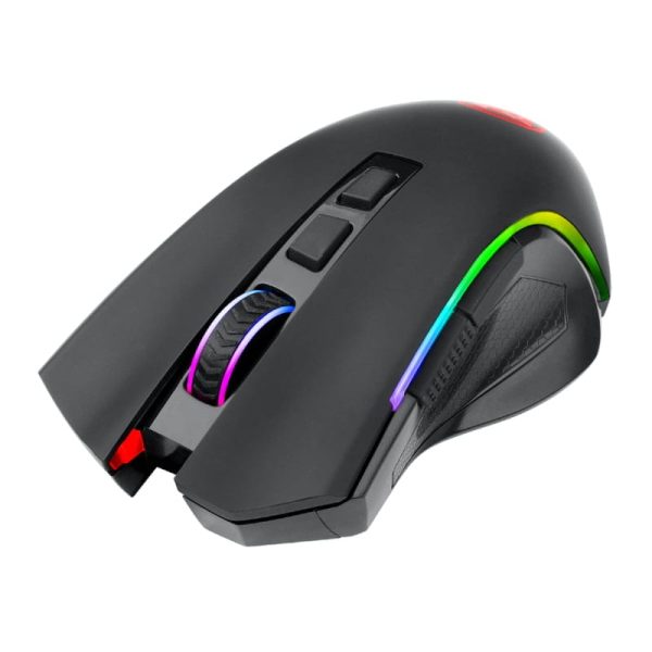REDRAGON GRIFFIN ELITE 4000DPI RGB Wireless ERGO Gaming Mouse - Black - Image 2