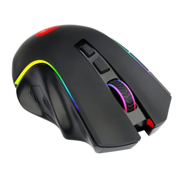 REDRAGON GRIFFIN ELITE 4000DPI RGB Wireless ERGO Gaming Mouse - Black - Image 3