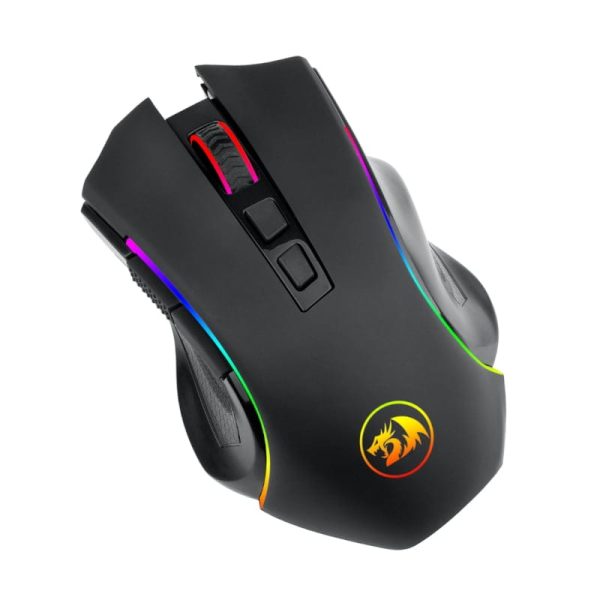 REDRAGON GRIFFIN ELITE 4000DPI RGB Wireless ERGO Gaming Mouse - Black - Image 4