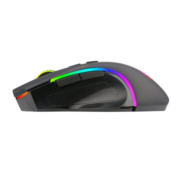REDRAGON GRIFFIN ELITE 4000DPI RGB Wireless ERGO Gaming Mouse - Black - Image 5