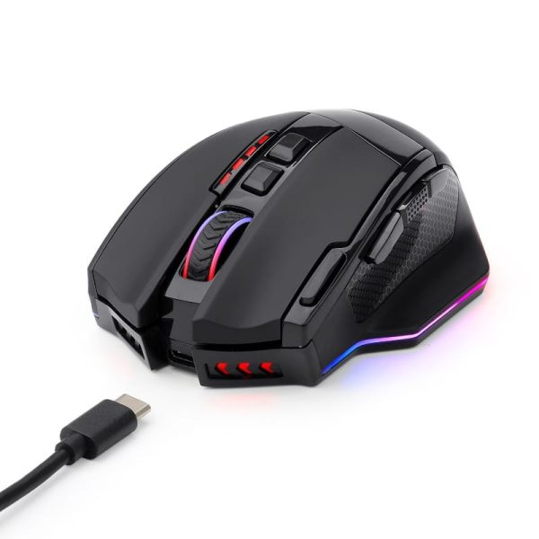 REDRAGON SNIPER PRO 16000DPI Wireless RGB Gaming Mouse - Black - Image 4