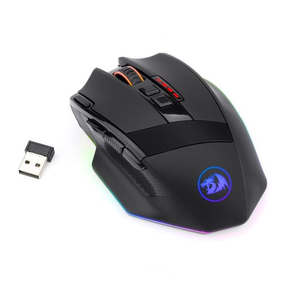 REDRAGON SNIPER PRO 16000DPI Wireless RGB Gaming Mouse - Black - Image 6