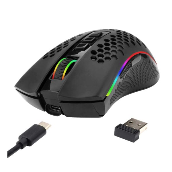REDRAGON STORM PRO 16000DPI RGB Lightweight Wireless Gaming Mouse - Black - Image 3
