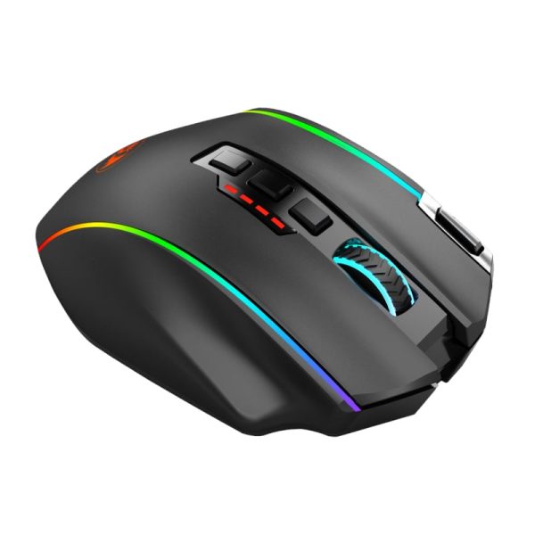 REDRAGON PERDICTION PRO 16000DPI RGB Wireless MMO Ergo Gaming Mouse - Black - Image 6