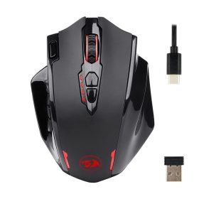 REDRAGON IMPACT ELITE Wireless MMO 16000DPI 18 Button,Ergonomic Design,RGB Backlit Gaming Mouse - Black