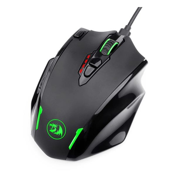 REDRAGON IMPACT ELITE Wireless MMO 16000DPI 18 Button,Ergonomic Design,RGB Backlit Gaming Mouse - Black - Image 3