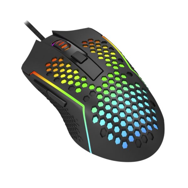 REDRAGON Reaping 6200DPI RGB LightWeight 65g Gaming Mouse - Black - Image 2