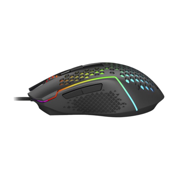 REDRAGON Reaping 6200DPI RGB LightWeight 65g Gaming Mouse - Black - Image 5