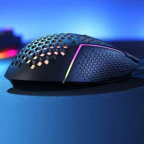 REDRAGON Reaping 6200DPI RGB LightWeight 65g Gaming Mouse - Black - Image 8