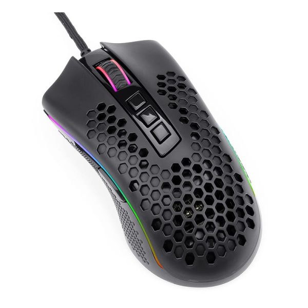 REDRAGON STORM ELITE 32000DPI 7 Button,Lightweight Body,Ergonomic Design,RGB Backlit Wired Gaming Mouse - Black - Image 3