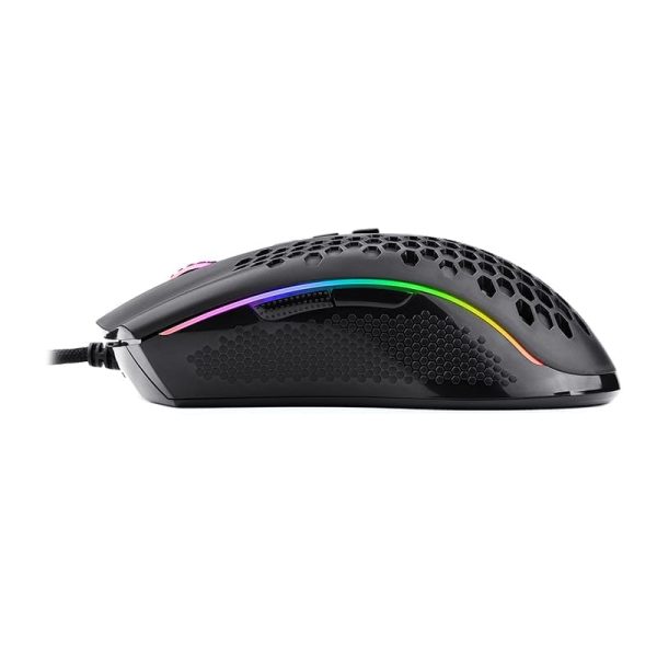 REDRAGON STORM ELITE 32000DPI 7 Button,Lightweight Body,Ergonomic Design,RGB Backlit Wired Gaming Mouse - Black - Image 4