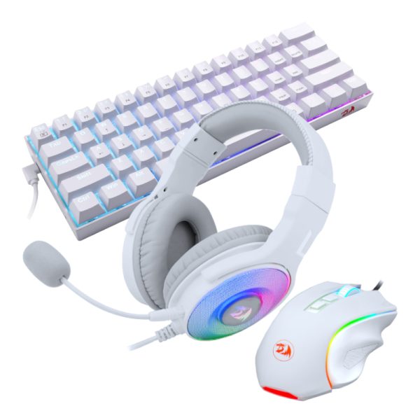 REDRAGON 3IN1 MS,HS,KB WIRED COMBO - WHITE - Image 3