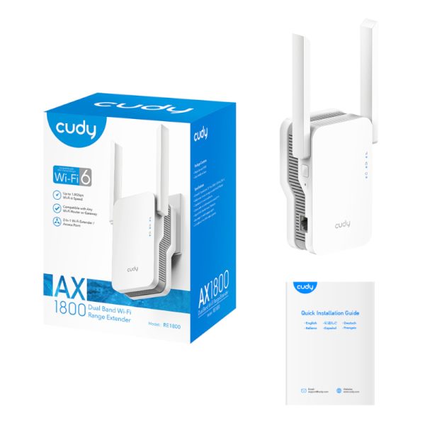 Cudy AX1800 WiFi Range Extender , Wall Plug - Image 4