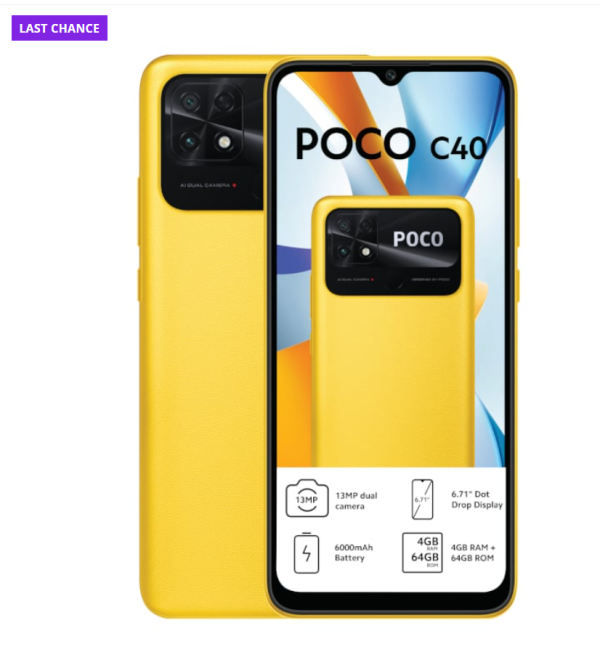 POCO C40 POCO Yellow 4GB RAM 64GB