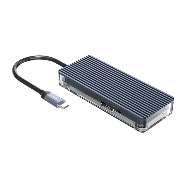 ORICO 6 Port 3 x USB3.0,1 x HDMI,1 x TF,1 x SD Transparent Hub - Grey - Image 3