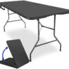 UniQue Foldable Rectangle 1.8 Metre Black Table