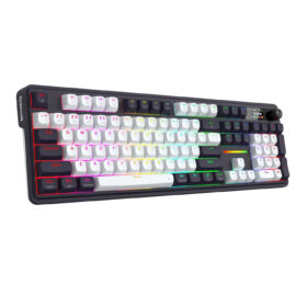 Redragon K762WB-RGB-PRO LCD Full-size Gasket Mechanical Keyboard - Black